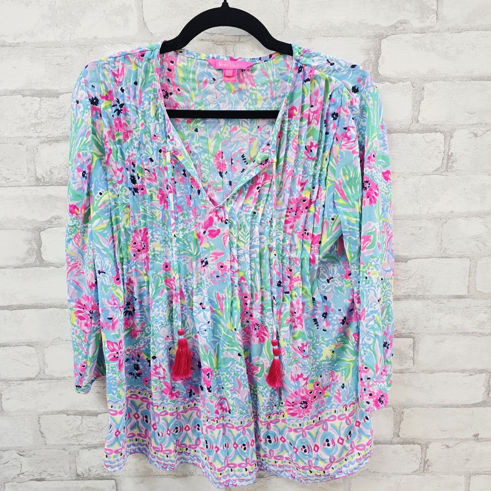 Lilly Pulitzer Pleated Blouse